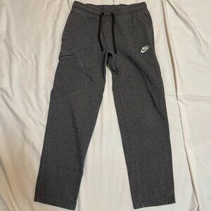 Nike Sweatpants Mens Small Fleece Cargo Pocket Charcoal Grey Preowned
